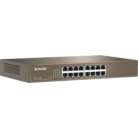 Switch Tenda TEF1016D 16-Porturi Fast Ethernet 10/100, Argintiu