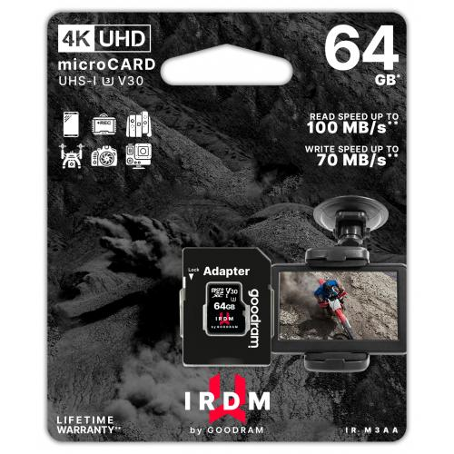 Card de memorie SD Goodram IRDM 64GB,UHS I,U3, IR-S3A0-0640R12