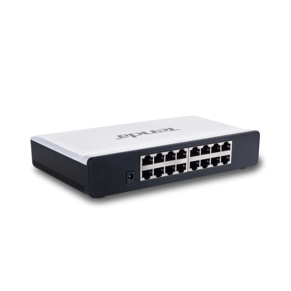 Switch Tenda S16, 16 Port-uri Fast Ethernet 10/100 Mbps, Alb 10/100 imagine noua idaho.ro