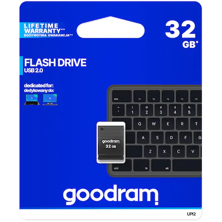 Memorie USB Goodram UPI2, 32GB, USB 2.0, Negru