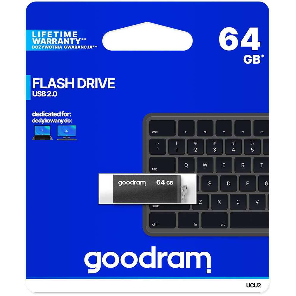 Memorie USB Goodram UCU2, 64GB,negru, USB 2.0, Negru
