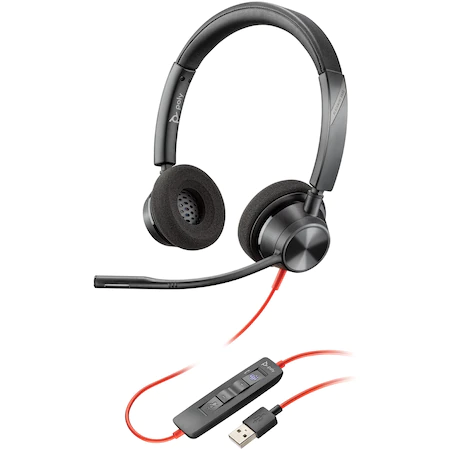 Casca Call Center Plantronics Blackwire 3320 USB-A, Lungime cablu 2.1 m, Negru 2.1 imagine noua idaho.ro