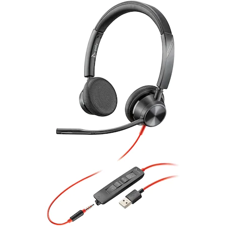 Casca Call Center Plantronics Blackwire 3325, BW3325, USB-A, Negru 3325 imagine noua idaho.ro