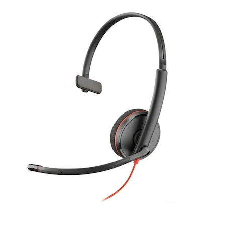 Casca Call Center Plantronics Blackwire C3210 USB-A, SINGLE UNIT, Lungime cablu 1.5 m, Negru 1.5 imagine Black Friday 2021