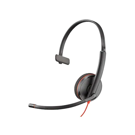 Casca Call Center Plantronics Blackwire C3210, USB-C, Monoaural, Lungime cablu 1.5 m, Negru 1.5 imagine Black Friday 2021