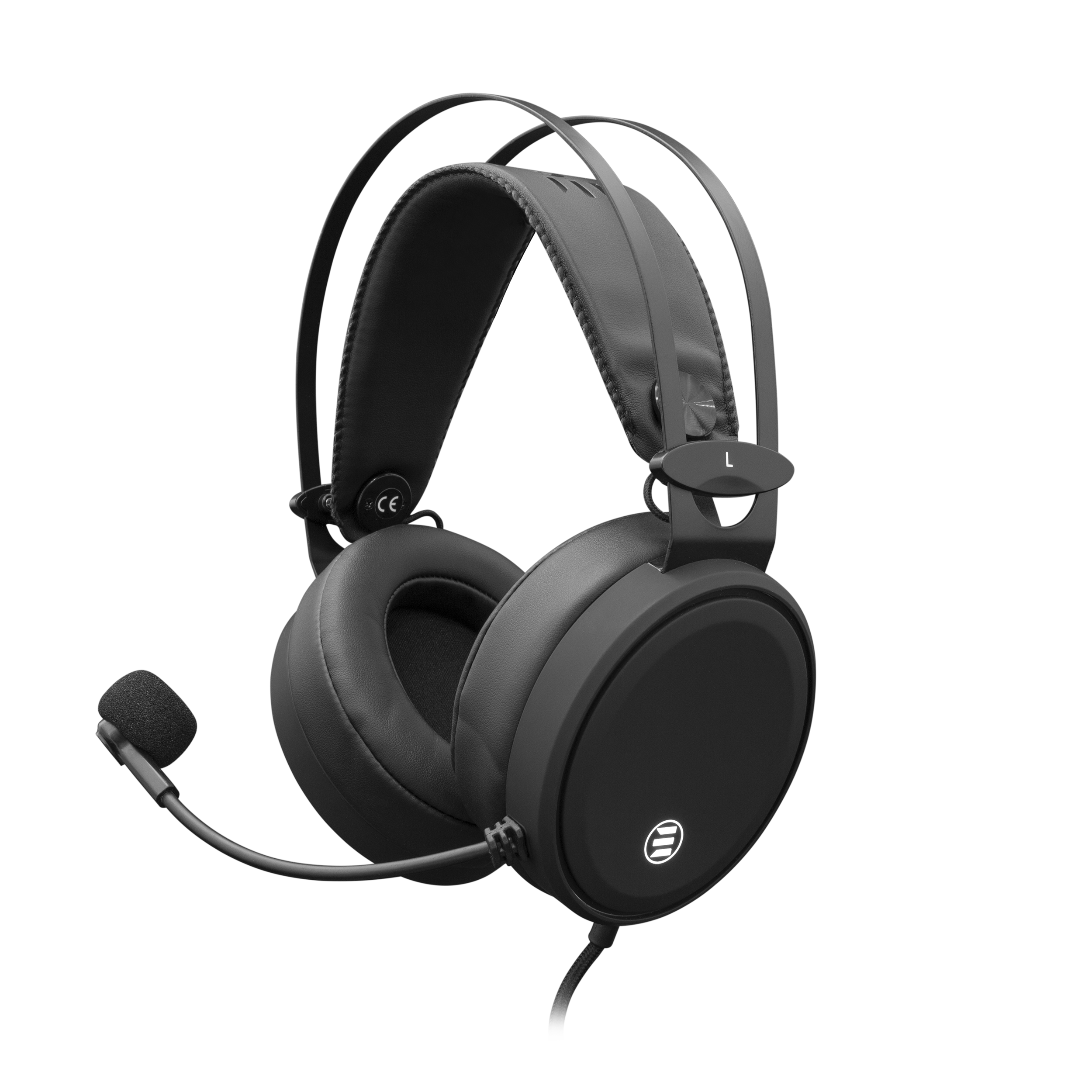 Casti Gaming eShark ESL-HS2 KUGO, Over-Ear, Microfon, Jack 3.5 mm, Negru