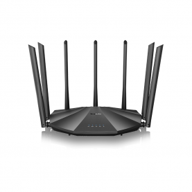 Router Wireless Tenda AC23, Gigabit AC2100, Dual-Band, Gigabit, 7 antene, Frecventa 2.4-5 GHz, Negru