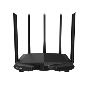 Router Wireless Tenda AC7, Dual Band, AC1200, 5 antene, Frecventa 2.4 – 5 GHz, Rata de transfer WI-FI 300 + 867 Mbps, Negru