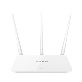 Router Wireless Tenda F3, 300Mbps, 3 Antene fixe, 2,4 GHz, Buton WPS/Reset, Alb