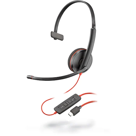 Casca Call Center Plantronics Blackwire C3210, USB-C, Monoaural, Lungime cablu 1.5 m, Negru