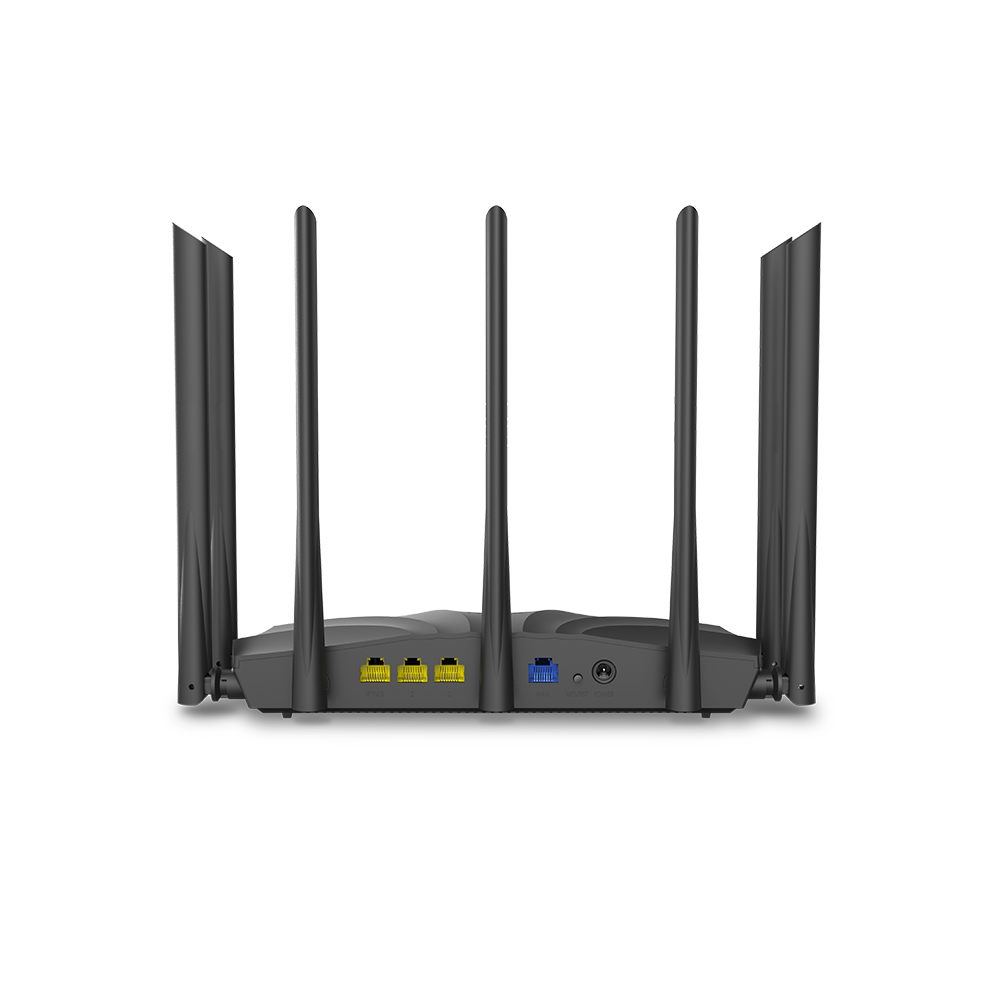 Router Wireless Tenda AC23, Gigabit AC2100, Dual-Band, Gigabit, 7 antene, Frecventa 2.4-5 GHz, Negru