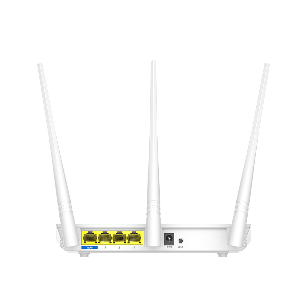 Router Wireless Tenda F3, 300Mbps, 3 Antene fixe, 2,4 GHz, Buton WPS/Reset, Alb