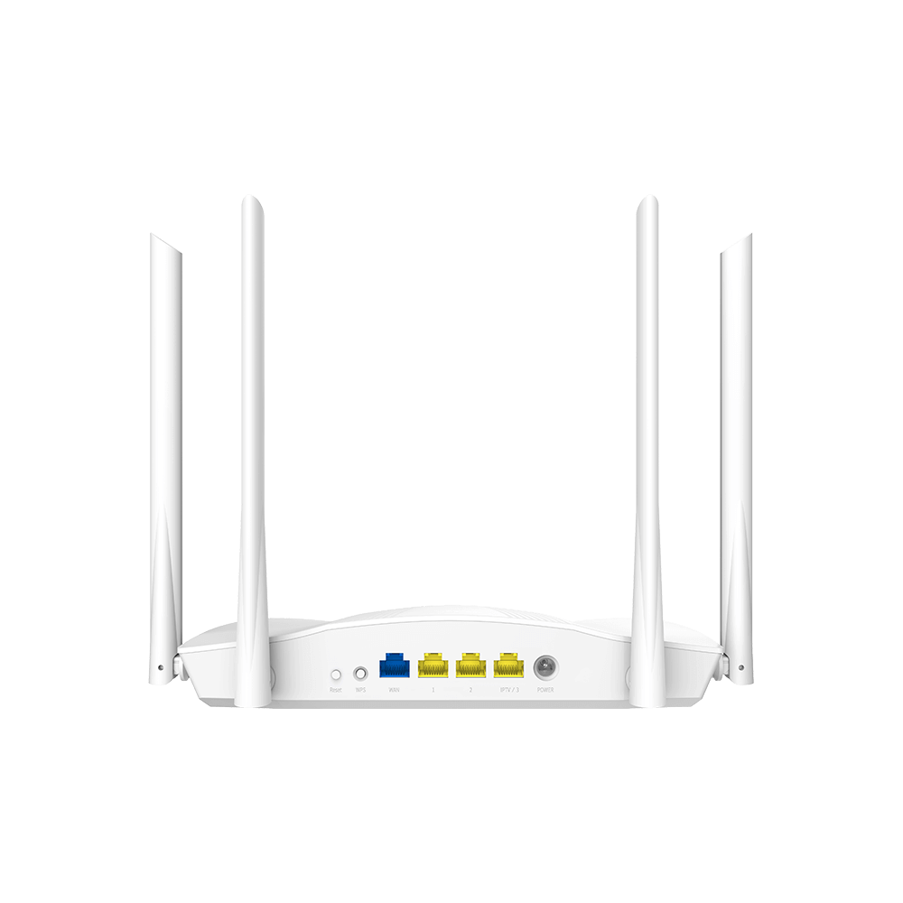 Router Wireless Tenda RX3, Wi-Fi 6 Gigabit dual-band AX1800, Frecventa 2.4 – 5 GHz, Procesor Quad-Core 1.5 GHz, Alb