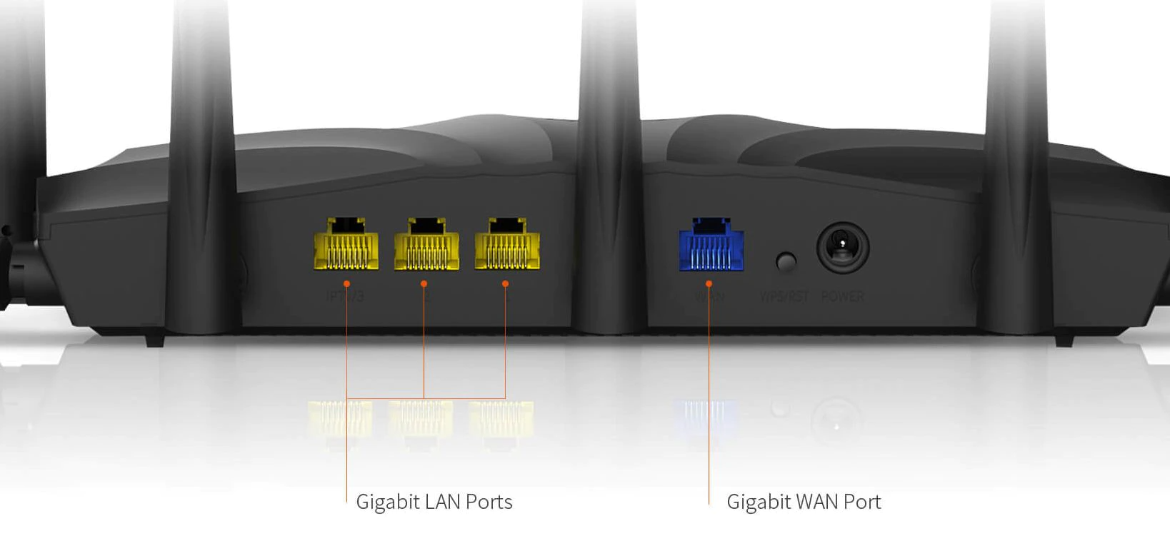 Router Wireless Tenda AC23, Gigabit AC2100, Dual-Band, Gigabit, 7 antene, Frecventa 2.4-5 GHz, Negru
