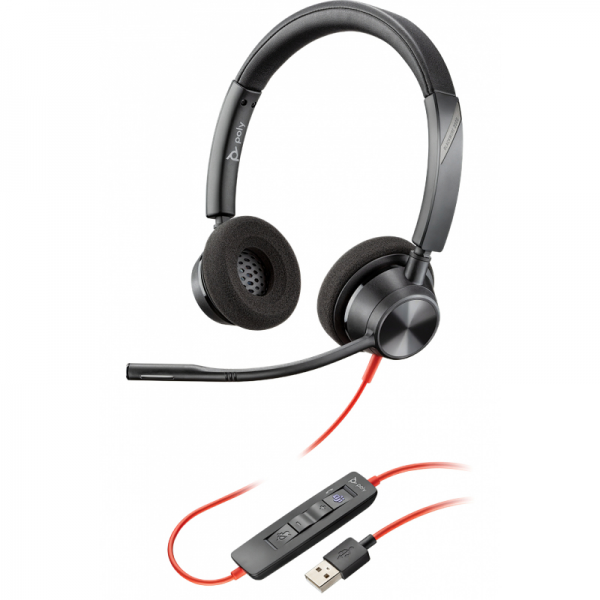 Casti Call Center Plantronics BLACKWIRE BW3320-M, Unitate Apel, USB, Negru