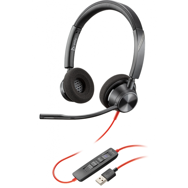 Casti Call Center Plantronics BLACKWIRE BW3320-M, Unitate Apel, USB, Negru Apel imagine noua idaho.ro