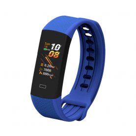 Bratara inteligenta XK Fitness B6W cu Display 0.96 inch, Distanta, Calorii, Functii sanatate, Calitate somn, Albastru