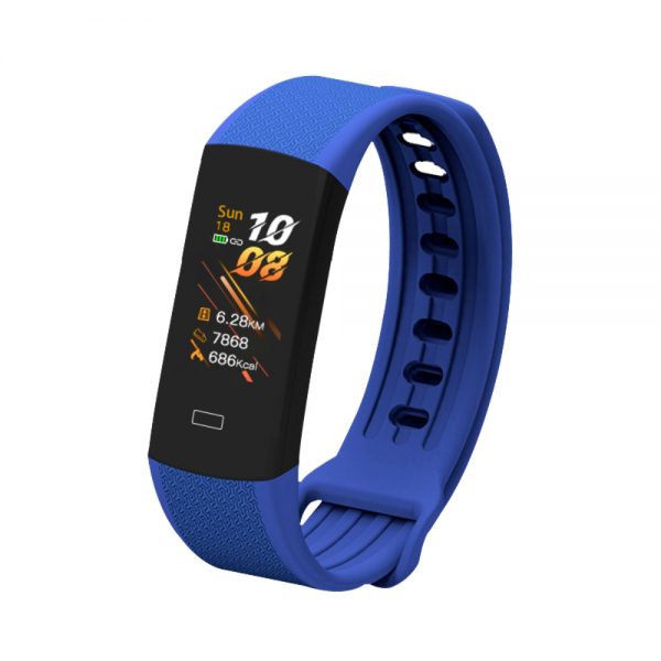 Bratara inteligenta XK Fitness B6W cu Display 0.96 inch, Distanta, Calorii, Functii sanatate, Calitate somn, Albastru