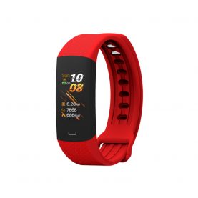 Bratara inteligenta XK Fitness B6W cu Display 0.96 inch, Distanta, Calorii, Functii sanatate, Calitate somn, Rosu