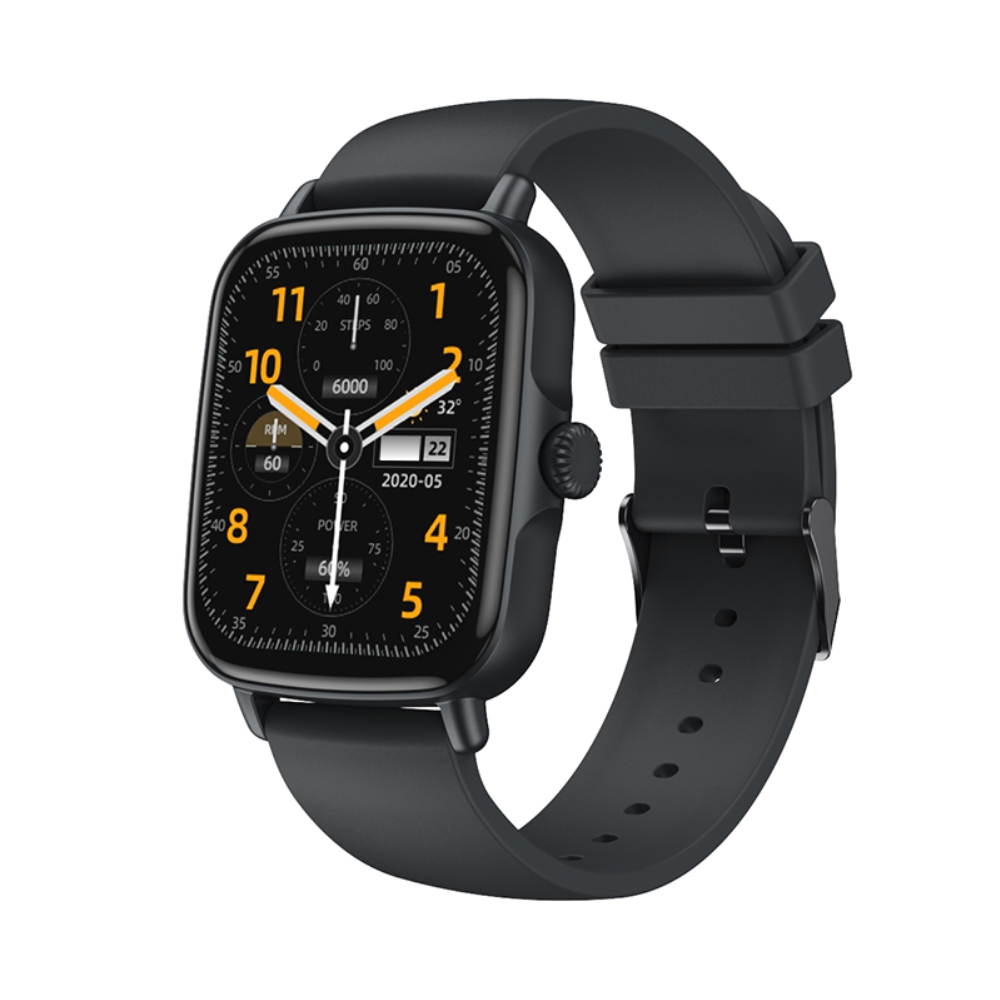 Ceas Smartwatch XK Fitness AW18 cu Moduri sportive, Calorii, Distanta, Calitate somn, Ritm cardiac, Tensiune, Negru Adulti imagine Black Friday 2021