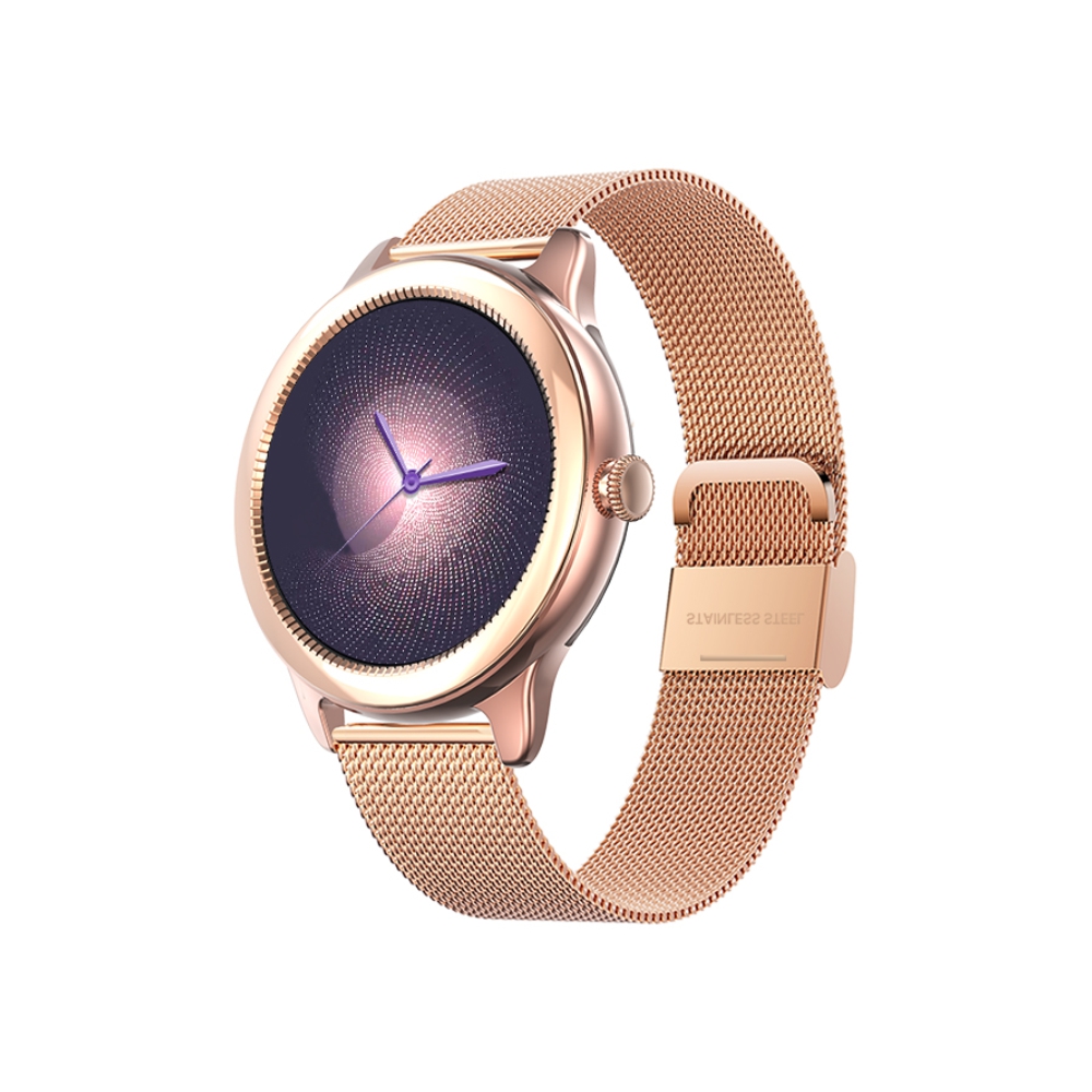 Ceas Smartwatch Dama Xk Fitness B8 Pro Cu Display 1.1 Inch Functii Sanatate Distanta Calorii Moduri Sportive Auriu