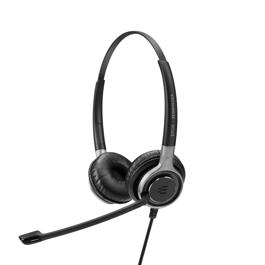 Casca Call Center Sennheiser SC 665 UC Binaurala cu fir, Mufa de 3,5 mm, Negru/Argintiu