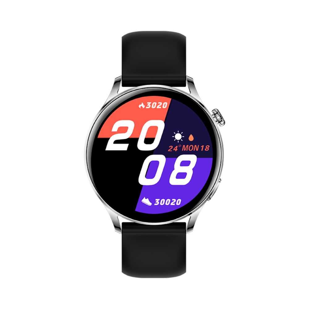 Ceas Smartwatch XK Fitness AK37 cu Functii monitorizare sanatate, Notificari, Bluetooth, Cronometru, Bratara silicon, Gri