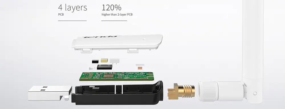 Adaptor Wireless Tenda W311M, N150, Frecventa 2.4 GHz , USB 2.0, Alb-Negru