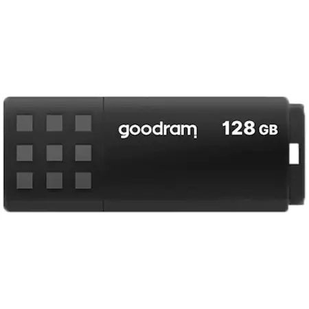 Memorie USB Goodram UME3, 128GB, USB 3.0, Negru 128GB imagine noua tecomm.ro