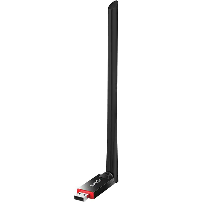 Adaptor Wireless Tenda U6, N300, USB 2.0, Antena, 300 Mbps, Negru 2.0 imagine noua tecomm.ro