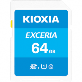 Card de memorie SD Kioxia Exceria, Compatibil UHS Speed Class 1, 64GB, LNEX1L064GG4