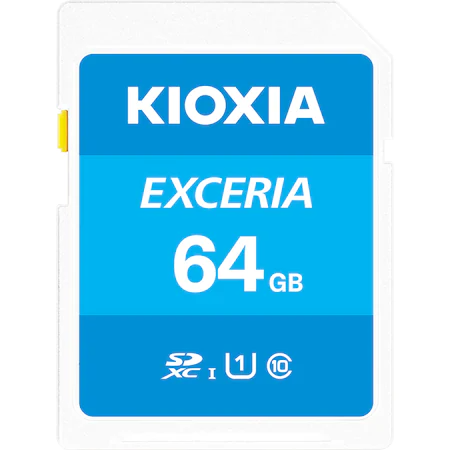 Card de memorie SD Kioxia Exceria, Compatibil UHS Speed Class 1, 64GB, LNEX1L064GG4