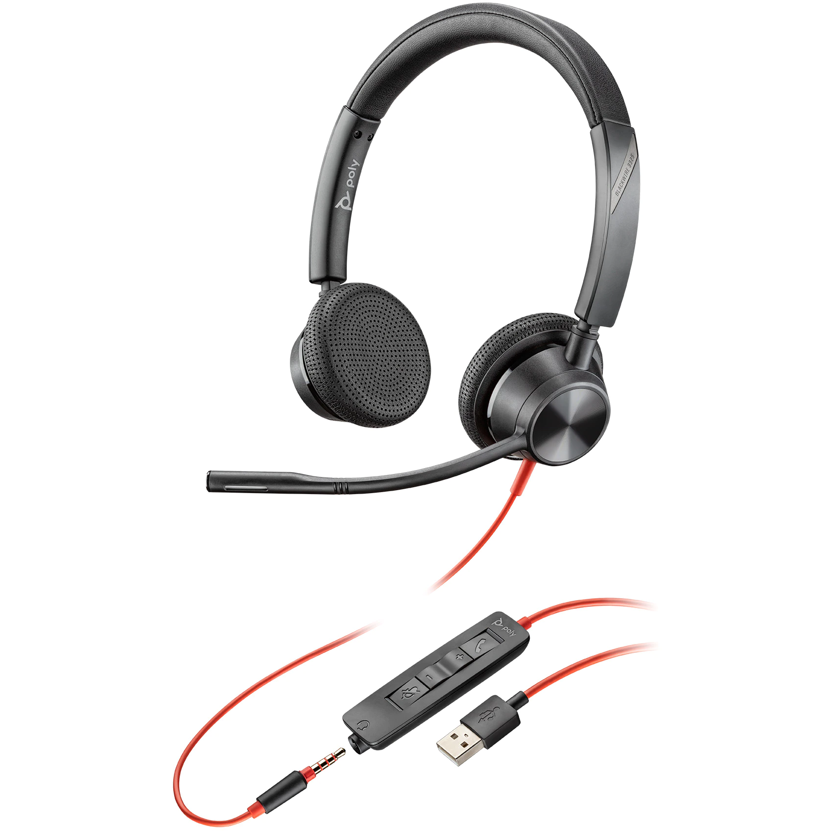 Casti call Center Plantronics Blackwire BW3325-M, Unitate Apel, USB-A, Negru