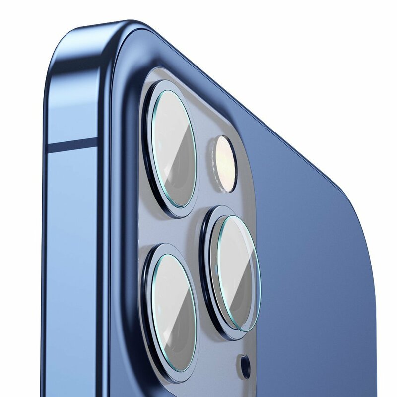 Folie camere Baseus Gem Lens pentru iPhone 12 Pro (Set 2x) Baseus imagine Black Friday 2021