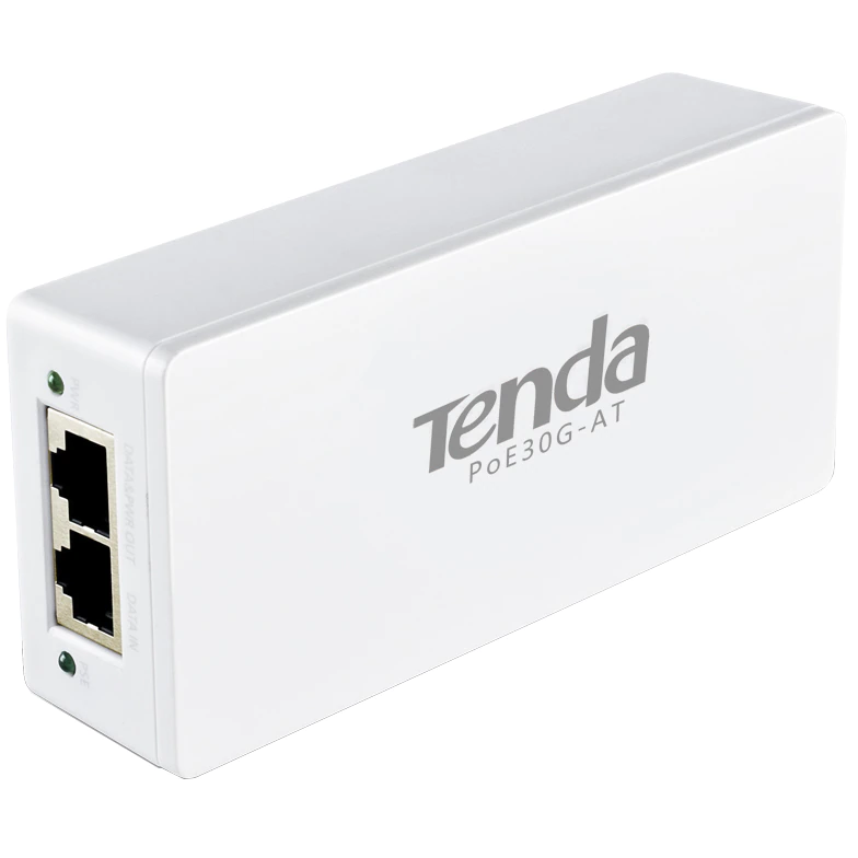 Injector TENDA PoE Gigabit cu Putere Iesire de pana la 30W pe Port, Alb (Alb) imagine noua tecomm.ro