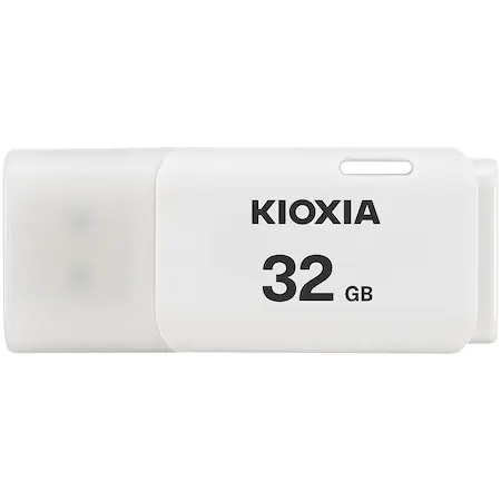 Memorie USB Kioxia Hayabusa U202, 32GB, USB 2.0, Alb imagine noua