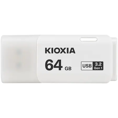 Memorie USB Kioxia Hayabusa U301, 64GB, USB 3.0, Alb (Alb) imagine noua tecomm.ro