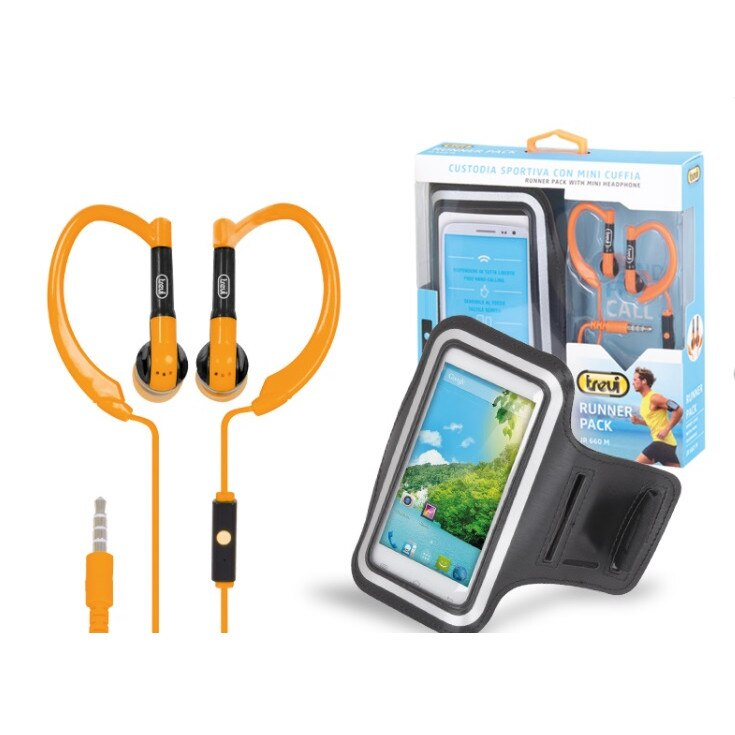 Pachet alegare banderola smartphone, casti over-ear, portocaliu + suport magnetic tellur mcm3 ventilatie, negru