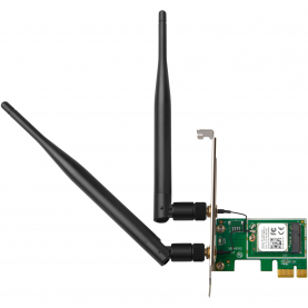 Placa de retea Wireless Tenda E12 PCI-Express AC1200, Frecventa 5GHz, Antena: 2 x 2.5dBi, Negru