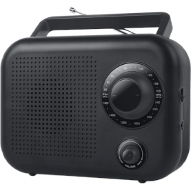 Radio Portabil New One R210, Tuner MW/FM, Acumulator, Functii MP3 Player, Negru