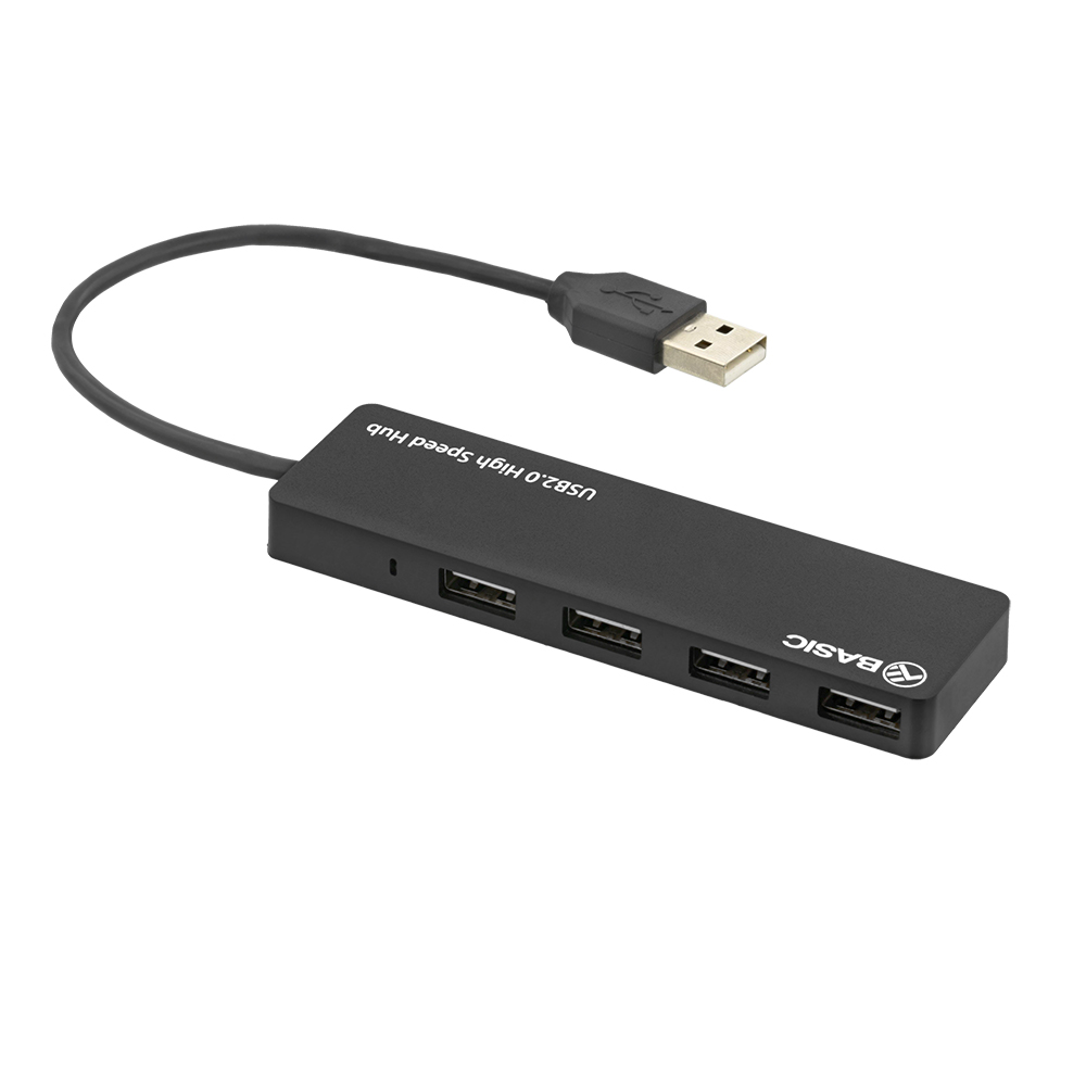 Hub USB 2.0 Tellur Basic, 4 Porturi, Negru Xkids