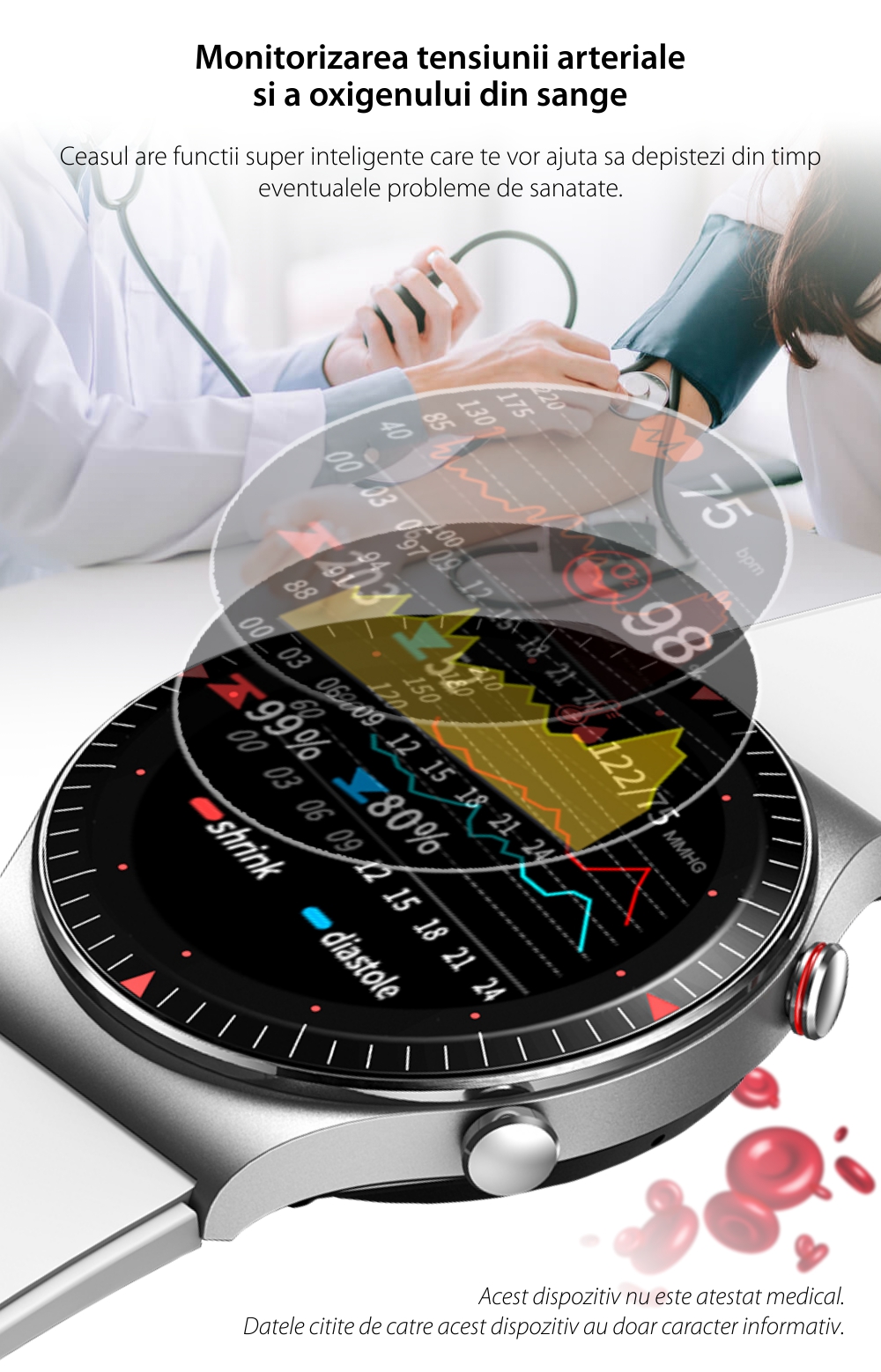 Ceas Smartwatch XK Fitness T7 cu Functii monitorizare sanatate, Moduri sportive, Notificari, Alarma, Cronometru, Negru