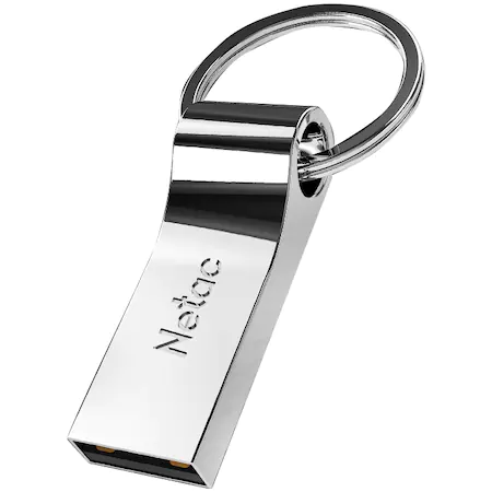 Memorie USB Netac U275, 32GB, Zinc, USB 2.0, Argintiu