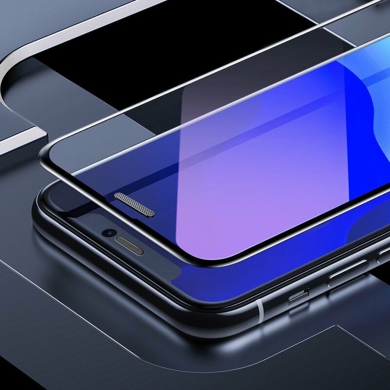 Pachet 2 folii de sticla pentru iPhone XS Max, Anti-Blue Light