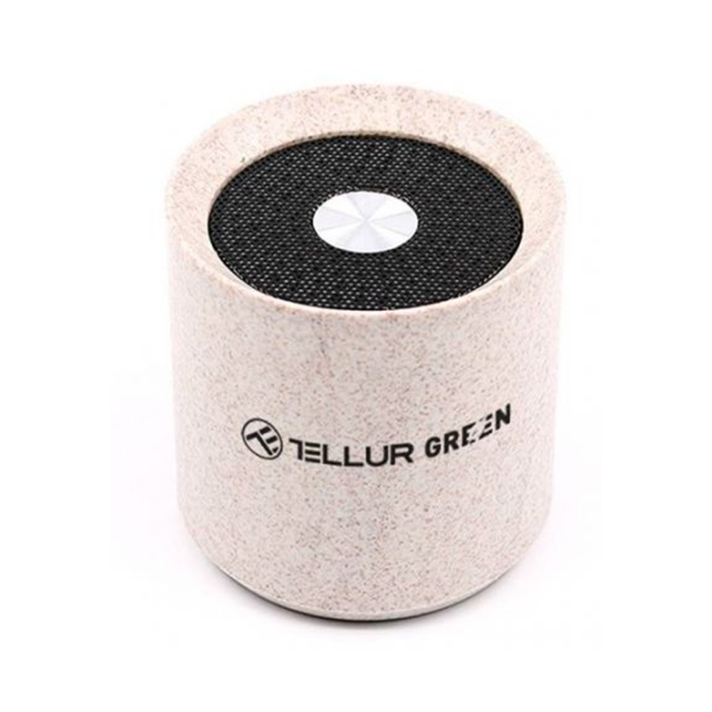Boxa portabila Bluetooth Tellur Green, 3W, Fibra de grau, Beige 3W