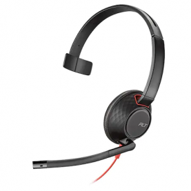 Casca Call Center PLANTRONICS Blackwire 5210, C5210, USB-C, 3.5mm, Monoaural, Negru