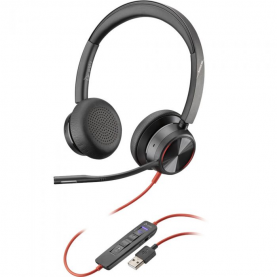 Casca Call Center Plantronics Blackwire 8225, BW8225-M USB-A, Lungime cablu 2.2 m, Negru