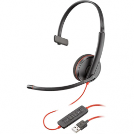 Casca Call Center Plantronics Blackwire C3210, USB-A, Monoaural, Negru