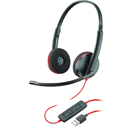 Casca Call Center PLANTRONICS Blackwire C3220 USB-A Binaural, Negru Binaural imagine noua idaho.ro