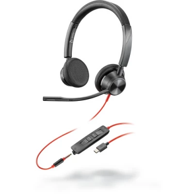 Casca Plantronics Blackwire 3325 BW3325, USB-C (213939-01), Negru (213939-01) imagine Black Friday 2021